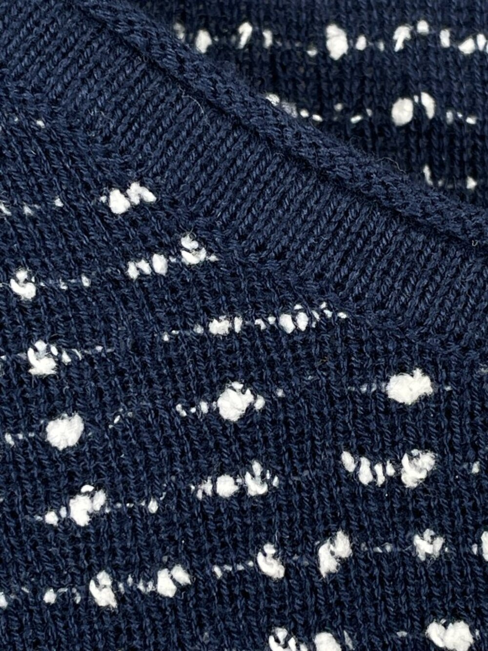 LIV by Habitat Navy Speckled Textured Knit Boxy Crop Sweater Medium - Picture 5 of 11
